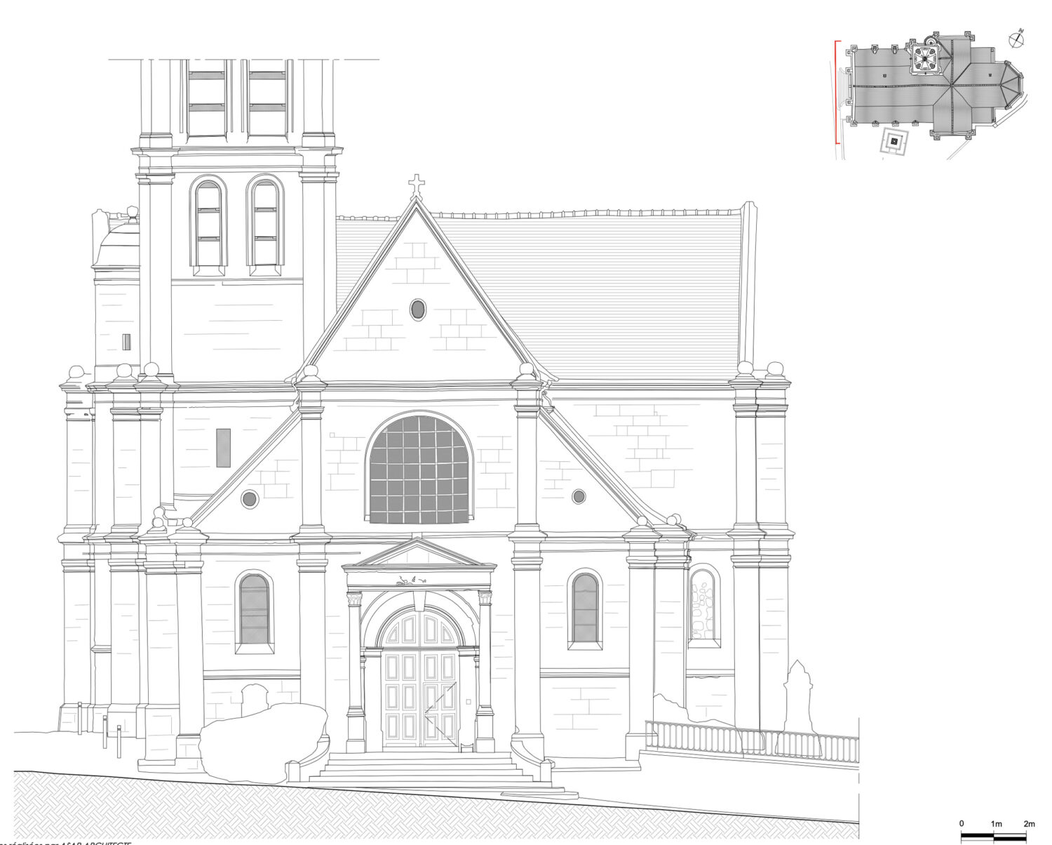 03W-Façade-Ouest-état-existant-(Albéric-Dervault-et-Aurélie-Randon) Façade Ouest état existant (Albéric Dervault et Aurélie Randon)