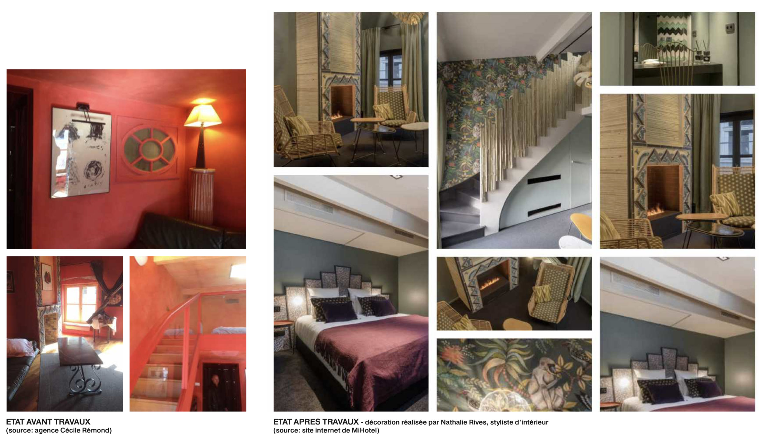 Chambre VOLATILI avant et après travaux
